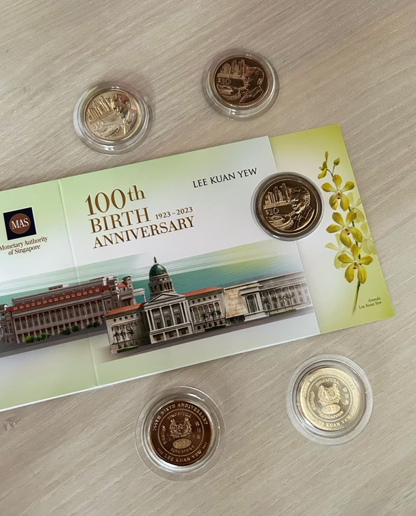 シンガポール　コイン　リークアンユー　生誕100周年　記念硬貨　外貨　レア
